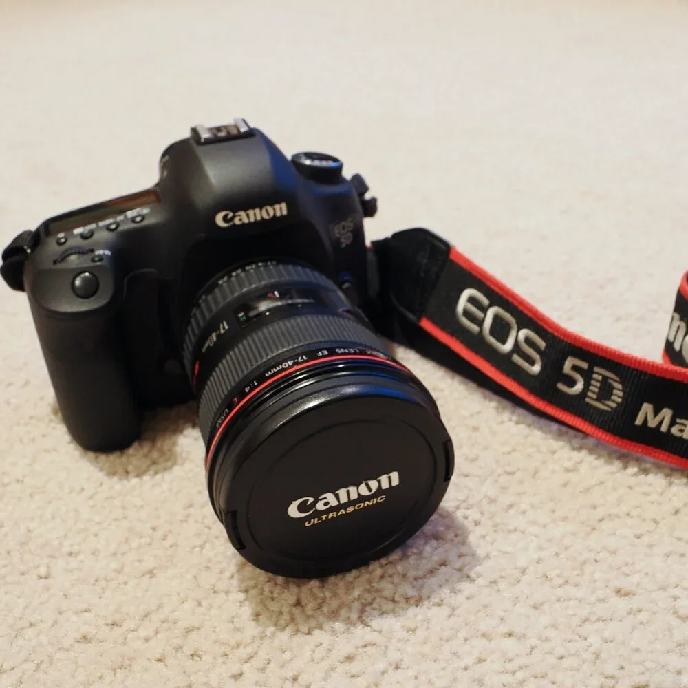 Canon 5Diii DLSR Camera and Lens